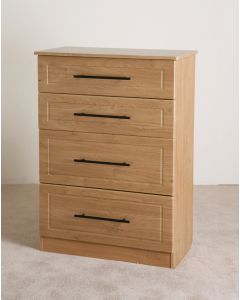 Mya Oak 4 Drawer Deep Chest 