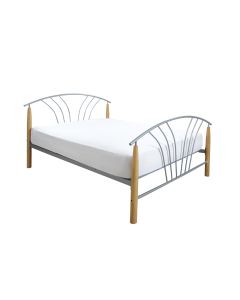 Juliet Silver Metal Bed (4')