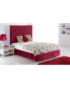 Low End Upholstered Bed (Crushed Velvet (5')
