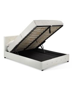 Quartz PU Leather Bed Black / Brown / White - (3')