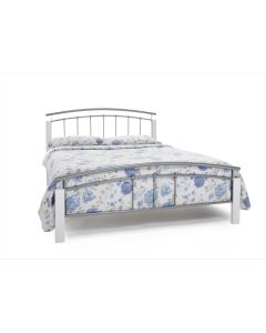 Tetras White Bed - Black or Silver - Bed (4'6")
